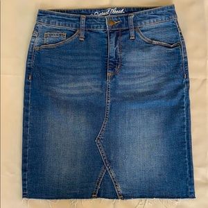 High Waist Pencil Denim Skirt